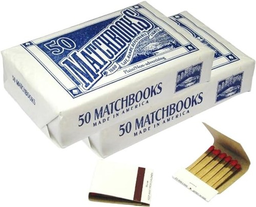 100 plain white matches - plain,