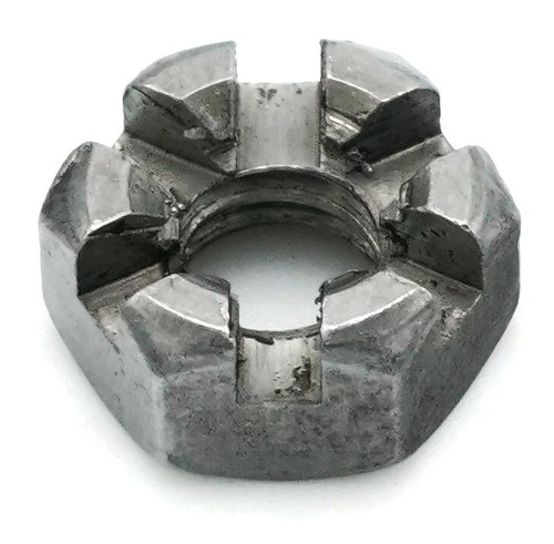 Plain steel slotted - slotted, nut