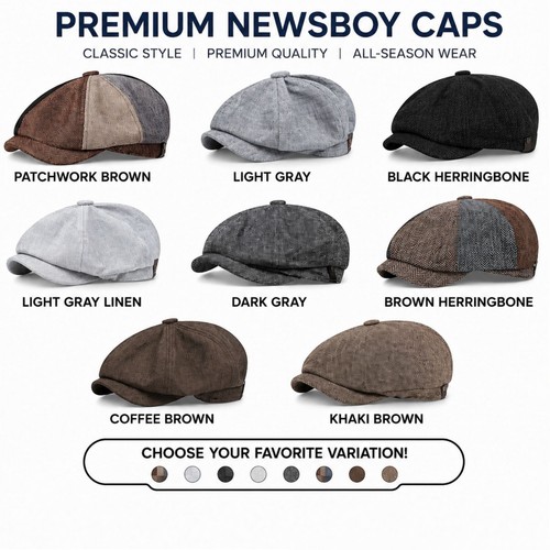 Newsboy hat flat cap driver - flat,
