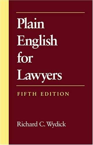 Plain english for lawyers - for,